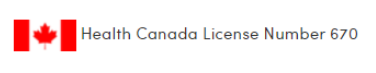 Health Canada License Number 670