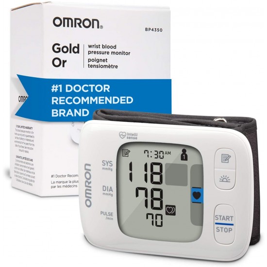 OMRON Gold Wrist Blood Pressure ( BP ) Monitor - Bluetooth enabled
