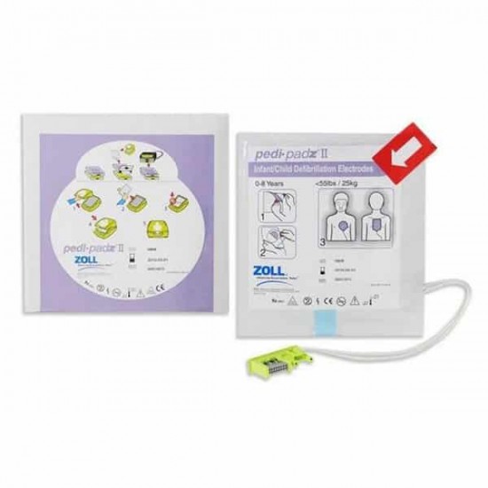 Pedi-Padz II Pediatric Pads for Zoll Green AED