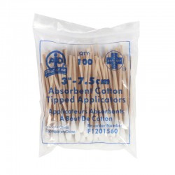 Cotton Swabs 3" Wooden Handle - 100/bag