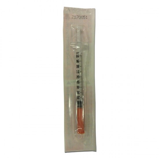 Insulin Syringe - 1cc/mL 28G x 1/2"