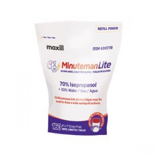 tb Minuteman Lite Alcohol Surface Wipes - REFILL POUCH