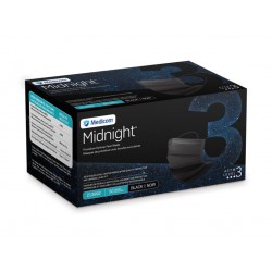 Midnight Level 3 Face Mask - Black 50 / Box 