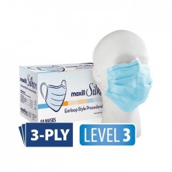 Maxill Silken Level 3 Earloop Style Procedural Mask - Blue