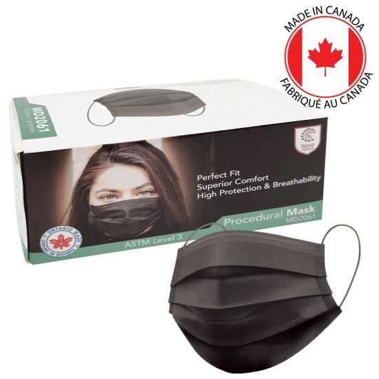 Nova Institute Canadian Made Face Masks - LEVEL 3 BLACK 