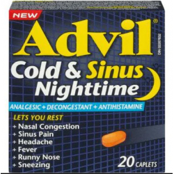 Advil Cold & Sinus Nighttime - 20 Caplets