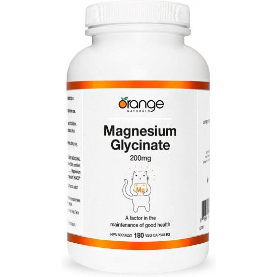 Orange Naturals Magnesium Glycinate 200mg - 180 capsules
