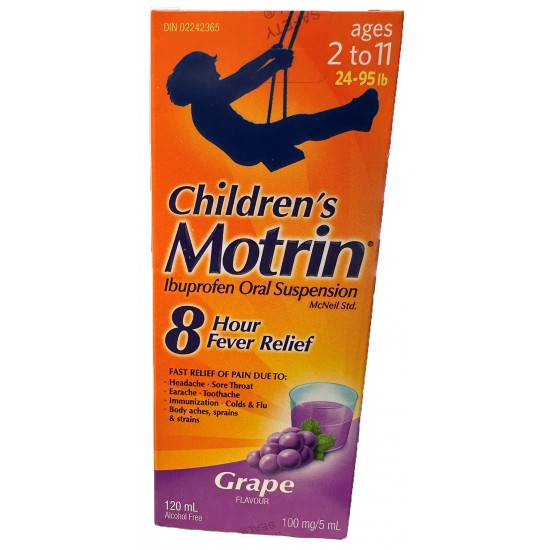 Children's Motrin - Grape Flavour for ages 2-11