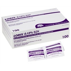 Benzalkonium Wipes - 100/Box