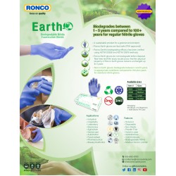 Gloves - Ronco Earth Nitrile Violet Biodegradable - 100/box