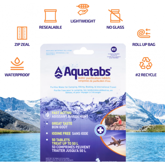 AQUATABS WATER PURIFICATION TABLETS 
