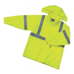Rain Jacket, Safety Hi-Visibility 